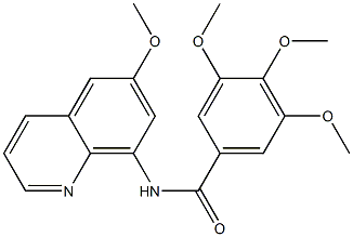 3,4,5-trimethoxy-N-(6-methoxy-8-quinolinyl)benzamide 구조식 이미지