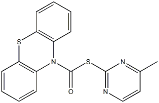 S-(4-methyl-2-pyrimidinyl) 10H-phenothiazine-10-carbothioate 구조식 이미지