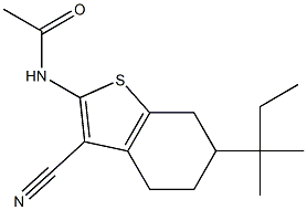 N-(3-cyano-6-tert-pentyl-4,5,6,7-tetrahydro-1-benzothien-2-yl)acetamide 구조식 이미지