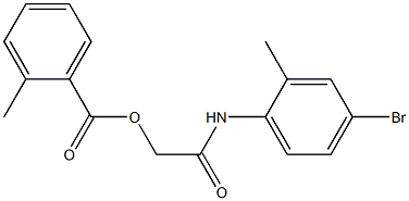 2-(4-bromo-2-methylanilino)-2-oxoethyl 2-methylbenzoate Structure