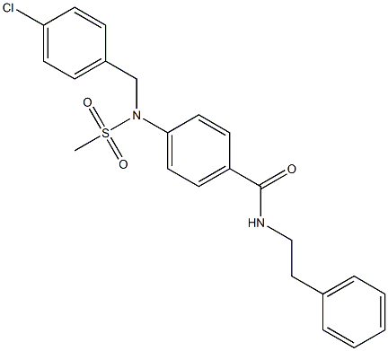 4-[[(4-chlorophenyl)methyl](methylsulfonyl)amino]-N-(2-phenylethyl)benzamide Structure