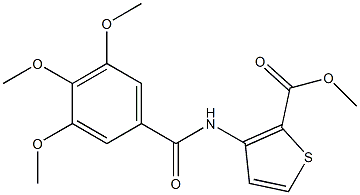 methyl 3-[(3,4,5-trimethoxybenzoyl)amino]-2-thiophenecarboxylate Structure