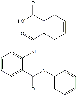 6-{[2-(anilinocarbonyl)anilino]carbonyl}-3-cyclohexene-1-carboxylicacid Structure