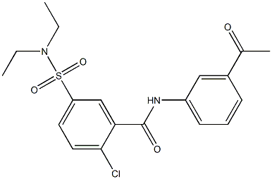 N-(3-acetylphenyl)-2-chloro-5-[(diethylamino)sulfonyl]benzamide Structure