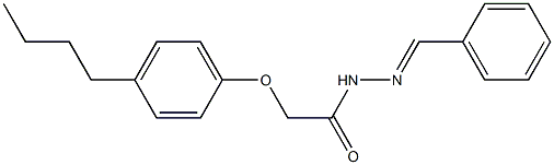 N'-benzylidene-2-(4-butylphenoxy)acetohydrazide 구조식 이미지