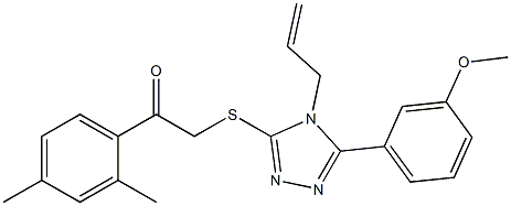 2-{[4-allyl-5-(3-methoxyphenyl)-4H-1,2,4-triazol-3-yl]sulfanyl}-1-(2,4-dimethylphenyl)ethanone Structure