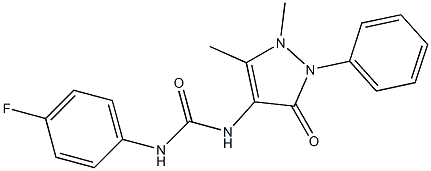 N-(1,5-dimethyl-3-oxo-2-phenyl-2,3-dihydro-1H-pyrazol-4-yl)-N'-(4-fluorophenyl)urea Structure