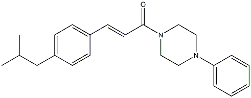 1-[3-(4-isobutylphenyl)acryloyl]-4-phenylpiperazine 구조식 이미지