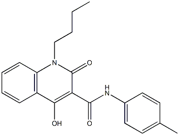 1-butyl-4-hydroxy-N-(4-methylphenyl)-2-oxo-1,2-dihydro-3-quinolinecarboxamide 구조식 이미지