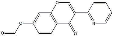 4-oxo-3-(2-pyridinyl)-4H-chromen-7-yl formate Structure