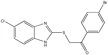 1-(4-bromophenyl)-2-[(5-chloro-1H-benzimidazol-2-yl)sulfanyl]ethanone Structure