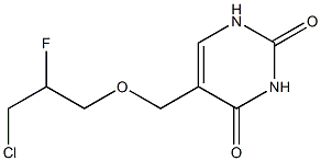 5-[(3-chloro-2-fluoropropoxy)methyl]-2,4(1H,3H)-pyrimidinedione 구조식 이미지