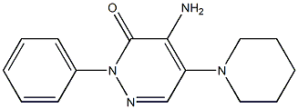 4-amino-2-phenyl-5-(1-piperidinyl)-3(2H)-pyridazinone Structure