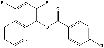 5,7-dibromo-8-quinolinyl 4-chlorobenzoate Structure