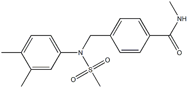 4-{[3,4-dimethyl(methylsulfonyl)anilino]methyl}-N-methylbenzamide Structure