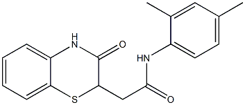 N-(2,4-dimethylphenyl)-2-(3-oxo-3,4-dihydro-2H-1,4-benzothiazin-2-yl)acetamide 구조식 이미지