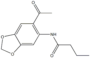 N-(6-acetyl-1,3-benzodioxol-5-yl)butanamide Structure