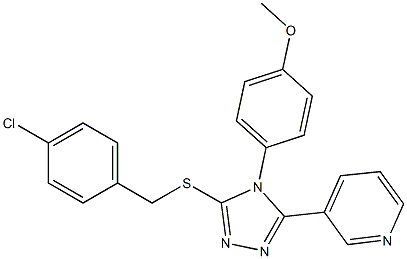 4-[3-[(4-chlorobenzyl)sulfanyl]-5-(3-pyridinyl)-4H-1,2,4-triazol-4-yl]phenyl methyl ether Structure