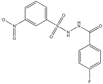 N'-(4-fluorobenzoyl)-3-nitrobenzenesulfonohydrazide 구조식 이미지