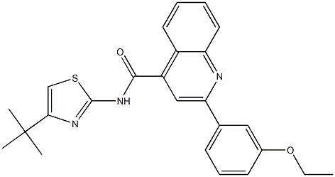 N-(4-tert-butyl-1,3-thiazol-2-yl)-2-(3-ethoxyphenyl)-4-quinolinecarboxamide Structure