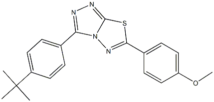 4-[3-(4-tert-butylphenyl)[1,2,4]triazolo[3,4-b][1,3,4]thiadiazol-6-yl]phenyl methyl ether 구조식 이미지