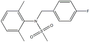 N-(2,6-dimethylphenyl)-N-(4-fluorobenzyl)methanesulfonamide 구조식 이미지