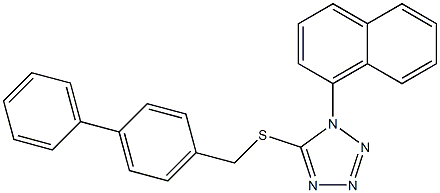 5-[([1,1'-biphenyl]-4-ylmethyl)sulfanyl]-1-(1-naphthyl)-1H-tetraazole Structure