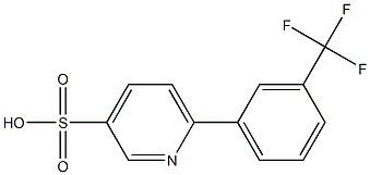 6-[3-(trifluoromethyl)phenyl]-3-pyridinesulfonic acid 구조식 이미지