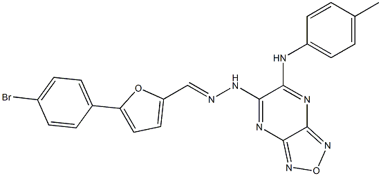 5-(4-bromophenyl)-2-furaldehyde [6-(4-toluidino)[1,2,5]oxadiazolo[3,4-b]pyrazin-5-yl]hydrazone Structure