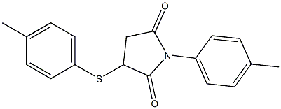 1-(4-methylphenyl)-3-[(4-methylphenyl)sulfanyl]-2,5-pyrrolidinedione 구조식 이미지