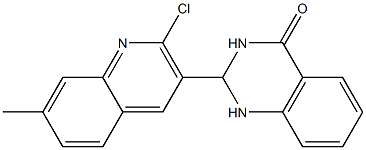 2-(2-chloro-7-methyl-3-quinolinyl)-2,3-dihydro-4(1H)-quinazolinone Structure