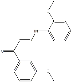 3-(2-methoxyanilino)-1-(3-methoxyphenyl)-2-propen-1-one Structure