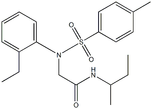 N-(sec-butyl)-2-{2-ethyl[(4-methylphenyl)sulfonyl]anilino}acetamide Structure