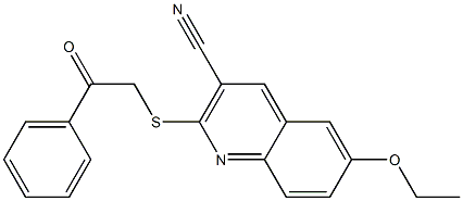 6-ethoxy-2-[(2-oxo-2-phenylethyl)sulfanyl]-3-quinolinecarbonitrile Structure