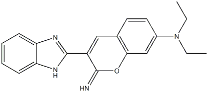 N-[3-(1H-benzimidazol-2-yl)-2-imino-2H-chromen-7-yl]-N,N-diethylamine 구조식 이미지
