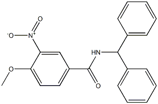 N-(diphenylmethyl)-3-nitro-4-(methyloxy)benzamide 구조식 이미지