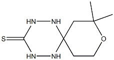 8,8-dimethyl-9-oxa-1,2,4,5-tetraazaspiro[5.5]undecane-3-thione Structure