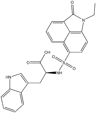 N-[(1-ethyl-2-oxo-1,2-dihydrobenzo[cd]indol-6-yl)sulfonyl]tryptophan Structure