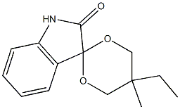 1,3-dihydro-5'-ethyl-5'-methylspiro[2H-indole-3,2'-[1,3]-dioxane]-2-one Structure