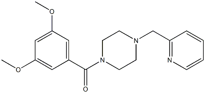 1-(3,5-dimethoxybenzoyl)-4-(2-pyridinylmethyl)piperazine Structure