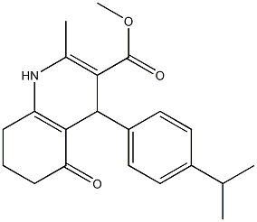 methyl 4-(4-isopropylphenyl)-2-methyl-5-oxo-1,4,5,6,7,8-hexahydroquinoline-3-carboxylate Structure