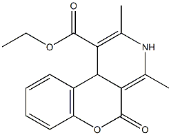 ethyl 2,4-dimethyl-5-oxo-3,10b-dihydro-5H-chromeno[3,4-c]pyridine-1-carboxylate 구조식 이미지