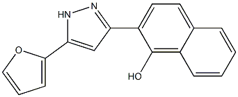 2-[5-(2-furyl)-1H-pyrazol-3-yl]-1-naphthol 구조식 이미지