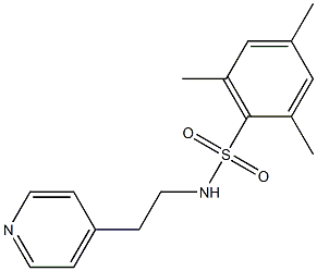 2,4,6-trimethyl-N-[2-(4-pyridinyl)ethyl]benzenesulfonamide 구조식 이미지