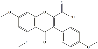 5,7-dimethoxy-3-(4-methoxyphenyl)-4-oxo-4H-chromene-2-carboxylic acid 구조식 이미지