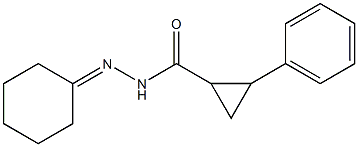 N'-cyclohexylidene-2-phenylcyclopropanecarbohydrazide 구조식 이미지