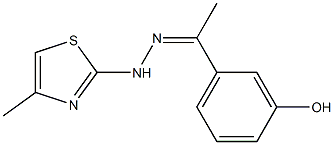 1-(3-hydroxyphenyl)ethanone (4-methyl-1,3-thiazol-2-yl)hydrazone Structure