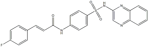 3-(4-fluorophenyl)-N-{4-[(2-quinoxalinylamino)sulfonyl]phenyl}acrylamide 구조식 이미지