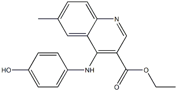 ethyl 4-(4-hydroxyanilino)-6-methyl-3-quinolinecarboxylate 구조식 이미지