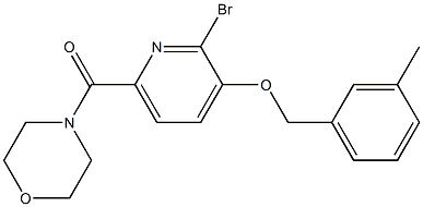 2-bromo-6-(4-morpholinylcarbonyl)-3-pyridinyl 3-methylbenzyl ether Structure